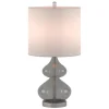 Table Lamps-Kirkland's Home Curved Gray Glass Table Lamps, Set Of 2 White