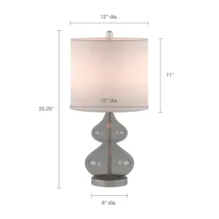 Table Lamps-Kirkland's Home Curved Gray Glass Table Lamps, Set Of 2 White