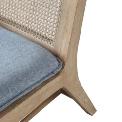 Accent Chairs-Kirkland's Home Cushion Ash Cane Back Accent Chair Blue