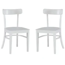 Accent Chairs-Kirkland's Home Daisy Curved Plank 2-Pc. Accent Chair Set White