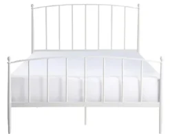 Beds & Headboards-Kirkland's Home Daisy Modern Arch Queen Bed Frame White