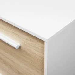 Tv Stands & Media Consoles-Kirkland's Home Daisy Oak Wood Open Storage Tv Stand White