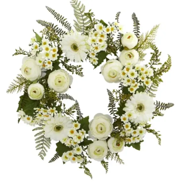 Wreaths-Kirkland's Home Daisy Wreath White
