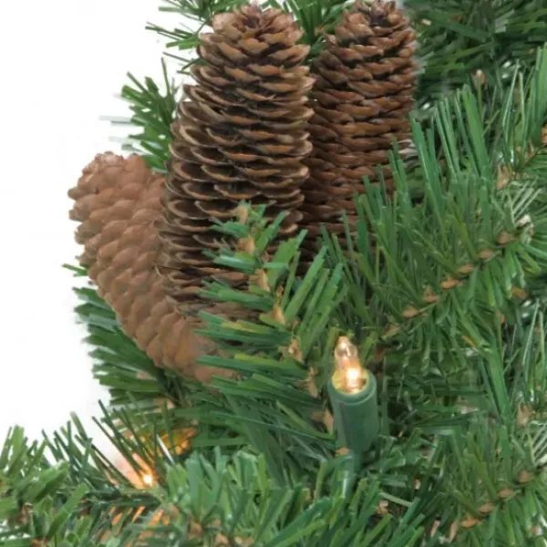 Arrangements & Greenery-Kirkland's Home Dakota Pinecone Clear Led Lit Garland, 108 In. Green