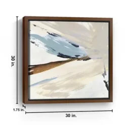 Framed Art-Kirkland's Home Dancing Wind I Framed Canvas Art Print White/Ivory/Blue