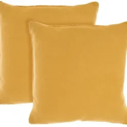 Pillows-Kirkland's Home Dandelion Cable Knit Throw Pillows, Set Of 2 Yellow