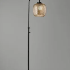 Floor Lamps-Kirkland's Home Dark Bronze And Mercury Glass Floor Lamp Clear
