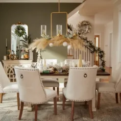 Dining Tables-Kirkland's Home Dark Brown And Ivory Jackson Dining Table Brown/Ivory