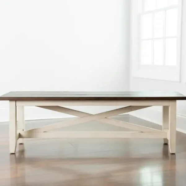 Benches & Ottomans-Kirkland's Home Dark Brown And Jackson Dining Bench Ivory