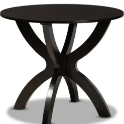 Dining Tables-Kirkland's Home Dark Brown Wood Tripod Table 5-Pc. Dining Set Gray