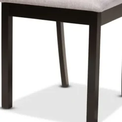 Dining Tables-Kirkland's Home Dark Brown Wood Tripod Table 5-Pc. Dining Set Gray