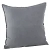 Pillows-Kirkland's Home Dark Fringed Edge Pillow Gray