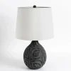 Table Lamps-Kirkland's Home Dark Gray Ceramic Leaf Table Lamp White