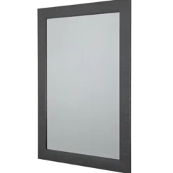 Decorative Mirrors-Kirkland's Home Dark Gray Wood Framed Beveled Edge Wall Mirror
