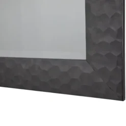 Decorative Mirrors-Kirkland's Home Dark Gray Wood Framed Beveled Edge Wall Mirror