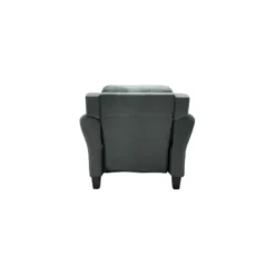 Accent Chairs-Kirkland's Home Dark Kelly Microfiber Rolled Arm Chair Gray