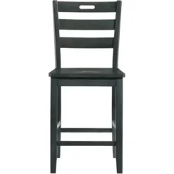 Bar Stools & Counter Height Stools-Kirkland's Home Dark Ladder Counter Stools, Set Of 2 Gray