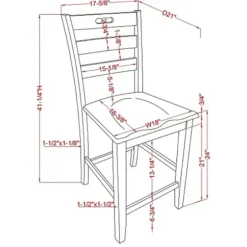 Bar Stools & Counter Height Stools-Kirkland's Home Dark Ladder Counter Stools, Set Of 2 Gray