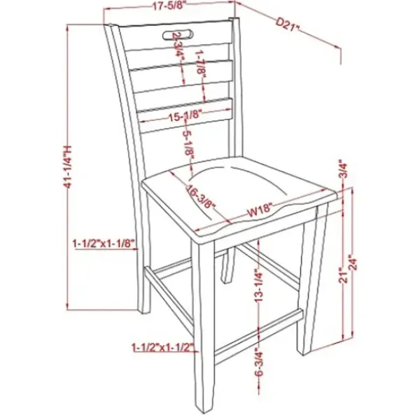 Bar Stools & Counter Height Stools-Kirkland's Home Dark Ladder Counter Stools, Set Of 2 Gray