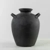 Vases-Kirkland's Home Dark Mango Wood Vase, 8 In. Gray