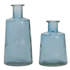 Vases-Kirkland's Home Dark Mango Wood Vase, 12 In. Gray