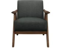 Accent Chairs-Kirkland's Home Dark Mid-Century Hazel Frame Accent Chair Gray