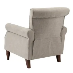 Accent Chairs-Kirkland's Home Dark Miriam Nailhead Trim Armchair Gray