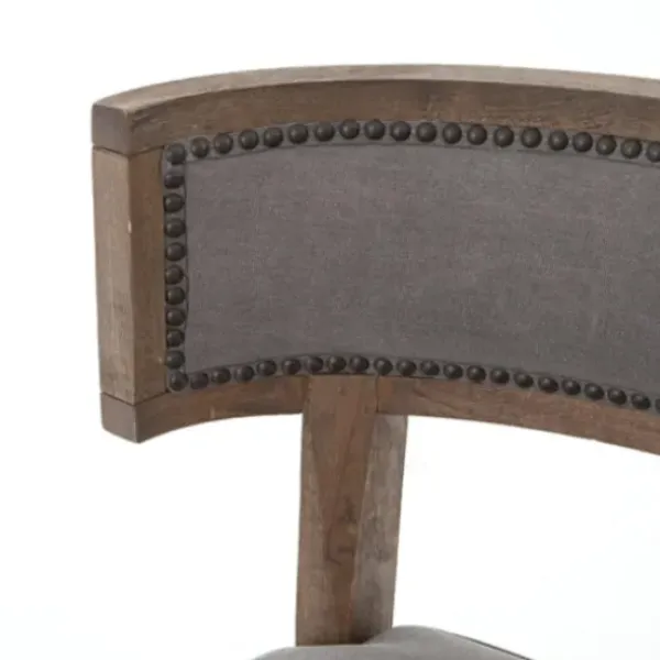 Dining Chairs-Kirkland's Home Dark Moon Canvas Upholstered Dining Chair Gray