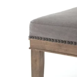Dining Chairs-Kirkland's Home Dark Moon Canvas Upholstered Dining Chair Gray