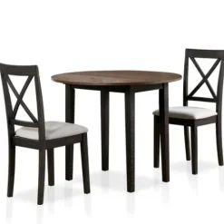 Dining Tables-Kirkland's Home Dark Oak And Walnut 3-Pc. Dining Set Brown