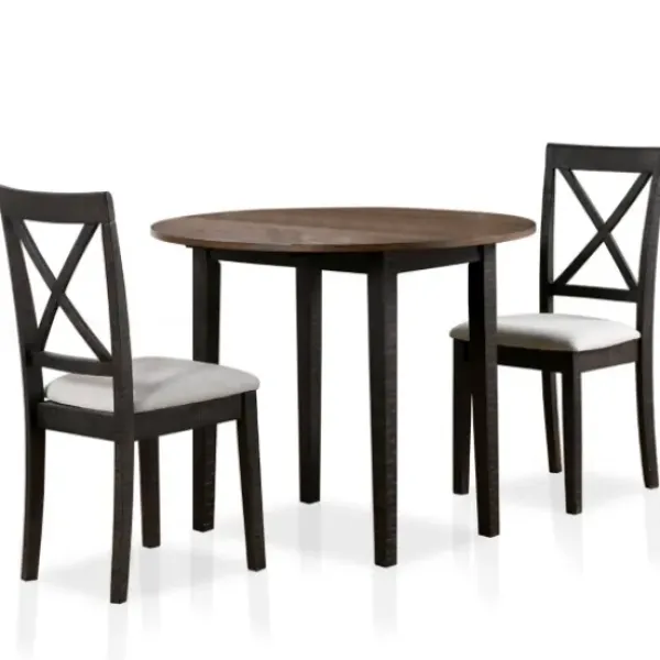Dining Tables-Kirkland's Home Dark Oak And Walnut 3-Pc. Dining Set Brown