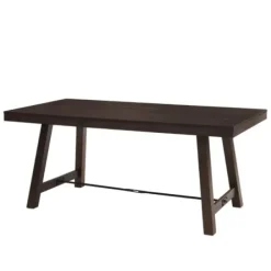 Dining Tables-Kirkland's Home Dark Oak Wood Rustic Dining Table