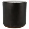 Accent & End Tables-Kirkland's Home Dark Reclaimed Elm Wood Drum Accent Table