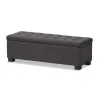 Entryway Furniture-Kirkland's Home Dark Tufted Contemporary Storage Bench Gray