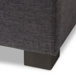 Entryway Furniture-Kirkland's Home Dark Tufted Contemporary Storage Bench Gray