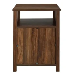 Accent & End Tables-Kirkland's Home Dark Walnut Grooved Door Side Table Brown