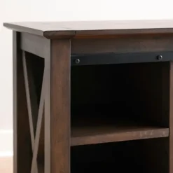Cabinets & Sideboards-Kirkland's Home Dark Walnut Jackson Cabinet Brown