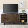 Tv Stands & Media Consoles-Kirkland's Home Dark Walnut Mid-Century 4-Door Tv Stand Brown