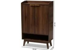 Entryway Furniture-Kirkland's Home Dark Walnut 5-Shelf Wooden Shoe Cabinet Brown