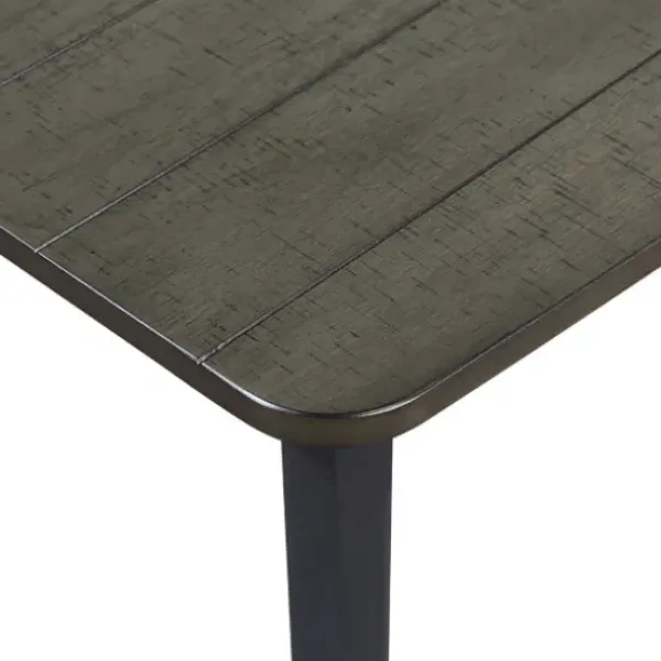 Dining Tables-Kirkland's Home Dark Wood And Metal Dining Table Gray