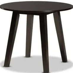 Dining Tables-Kirkland's Home Dark Wooden Splayed Base 5-Pc. Dining Set