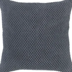 Pillows-Kirkland's Home Dark Woven Nubby Pillow Gray