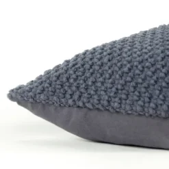 Pillows-Kirkland's Home Dark Woven Nubby Pillow Gray