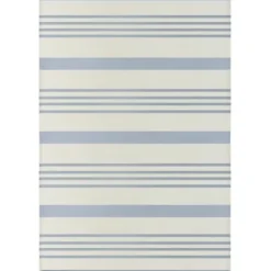 Outdoor Rugs-Kirkland's Home Davon Blue Moroccan Trellis Outdoor Rug, 5X8 Blue/Gray