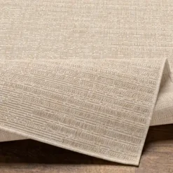 Outdoor Rugs-Kirkland's Home Davon Geometric Striped Outdoor Rug, 5X8 Tan