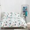 Quilts-Kirkland's Home Daydreaming Floral 3-Pc. Queen Quilt Set White/Green/Orange