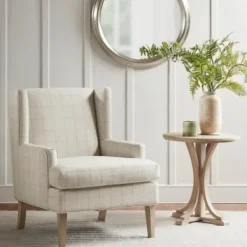 Accent Chairs-Kirkland's Home Decker Martha Stewart Accent Chair Ivory