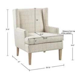 Accent Chairs-Kirkland's Home Decker Martha Stewart Accent Chair Ivory
