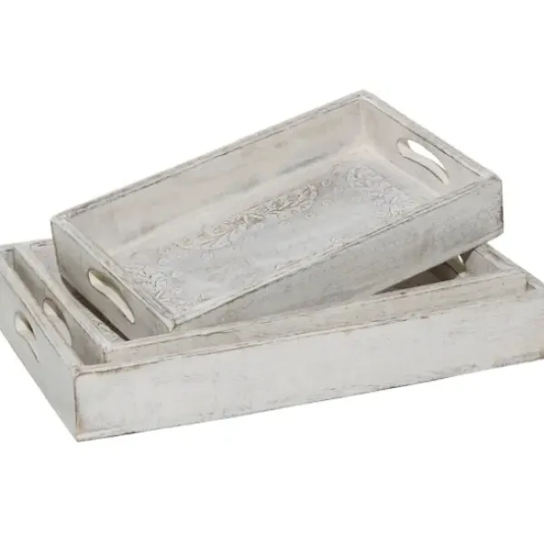 Decorative Trays-Kirkland's Home Decorative 2-Pc. Tray Set Brown