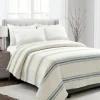 Quilts-Kirkland's Home Deep Blue Pick Stitch Stripe King Quilt Blue/White